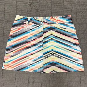 Slazenger multi-colored striped golf or tennis skort-size 8.
